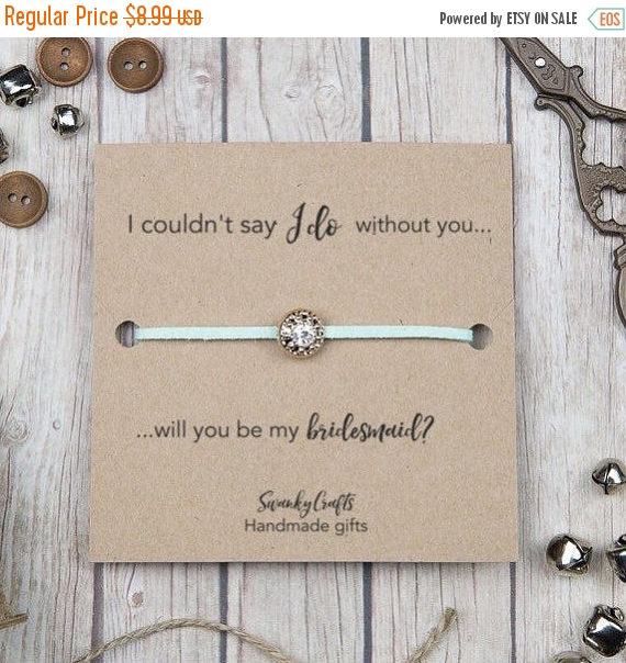 Hochzeit - Offer Bridesmaid bracelets - will you be my bridesmaid? - bridesmaid gifts - mint bridesmaid - mint bracelets - I couldnt say I do without y