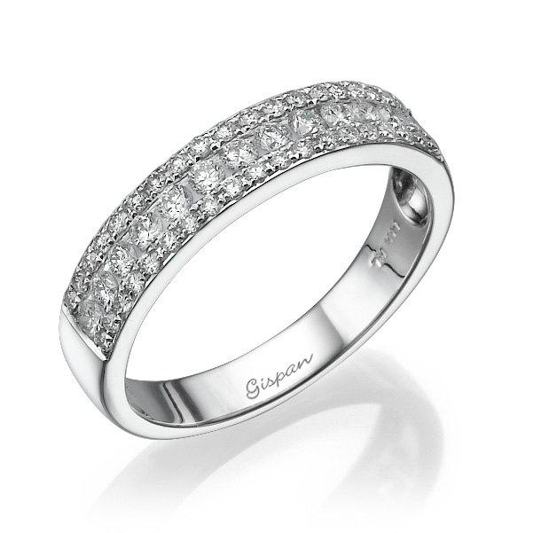 Wedding - Eternity Ring, Wedding Band, White Gold Ring, Diamond eternity ring, Wedding Ring, Engagement Ring, Promise Ring, Bridal Jewelry, Band Ring