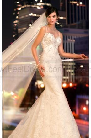 Mariage - A Line Beaded Lace Overlay Beach Wedding dresses Bridal Gown with Spaghtti Straps D1439