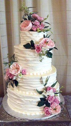 زفاف - 27 Spectacular Buttercream Wedding Cakes