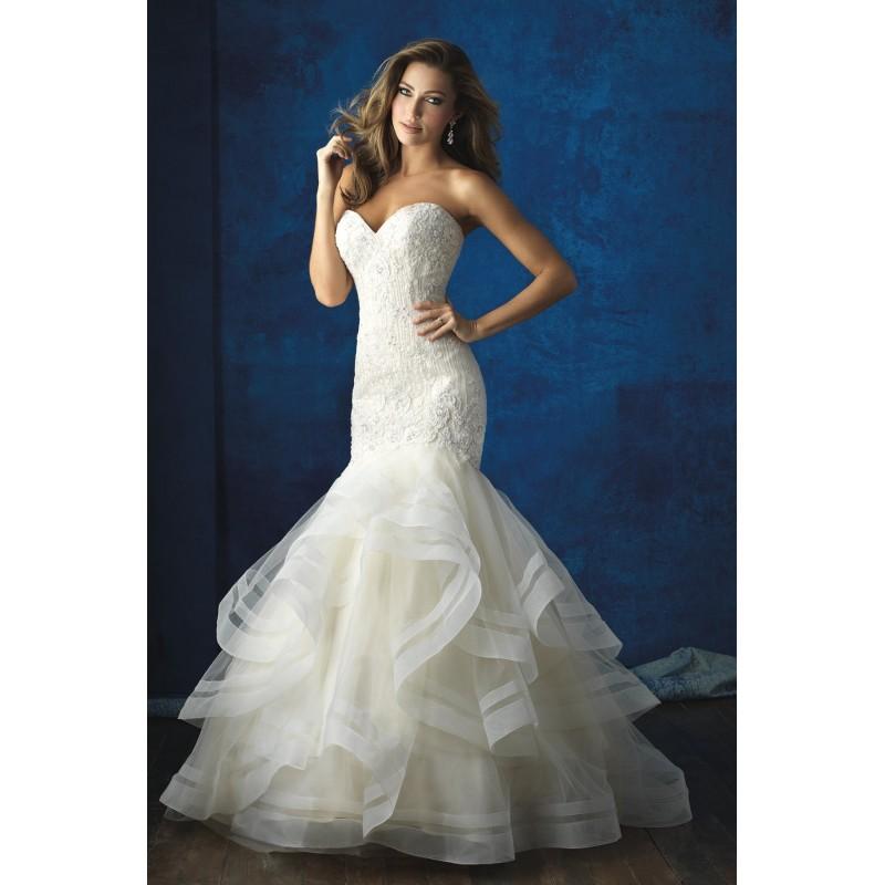Hochzeit - Style 9364 by Allure Bridals - Ivory  White  Champagne Lace  Tulle Floor Sweetheart  Strapless Wedding Dresses - Bridesmaid Dress Online Shop