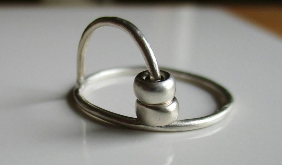 Свадьба - Fidget Worry Ring, Spinner Bead Ring, Anxiety Ring