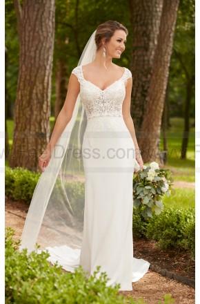 Wedding - Stella York Cap Sleeve Column Wedding Dress Style 6366