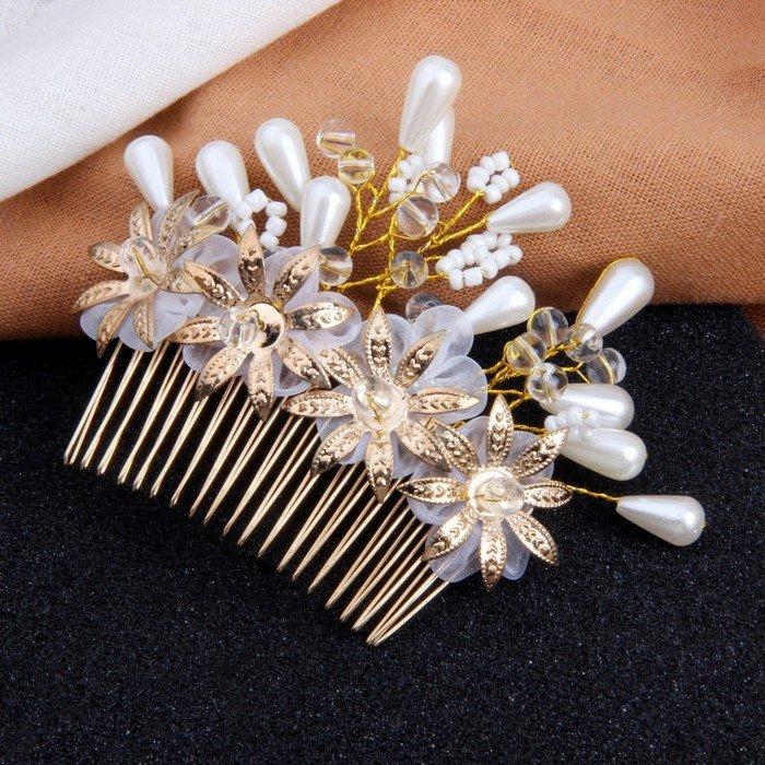 زفاف - Floral Wedding Hair Accessories Hair Combs