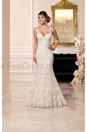 Hochzeit - Stella York Sheath Wedding Dress With Illusion Back Style 6329