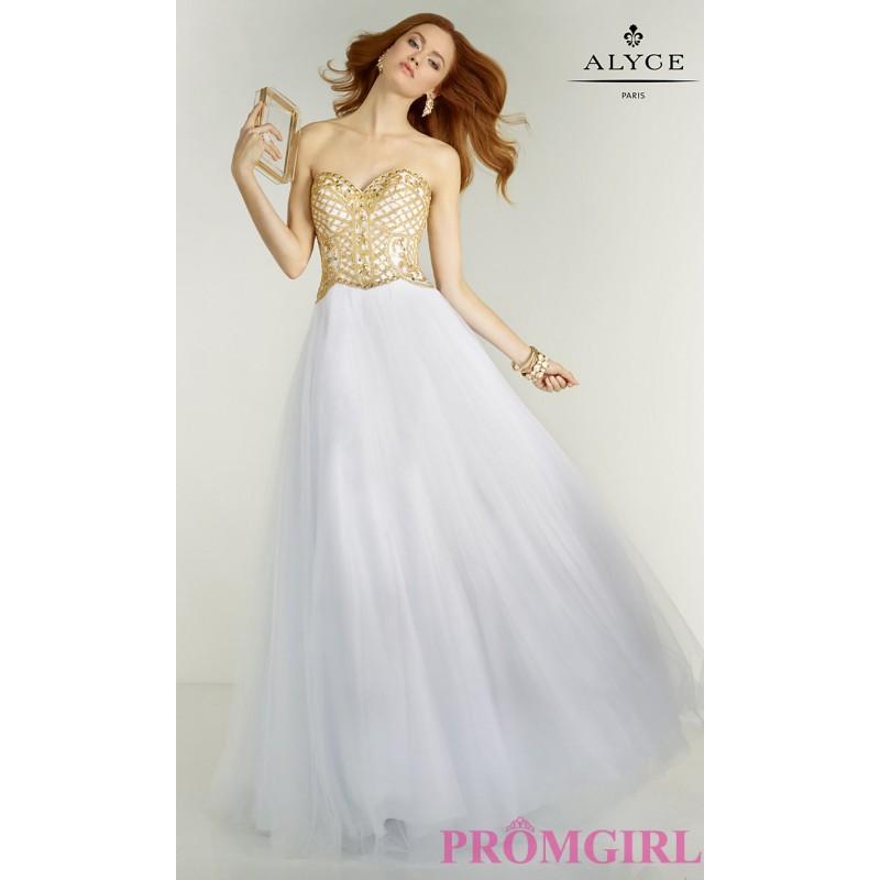 Hochzeit - Classic A-Line Sweetheart Tulle Prom Dress by Alyce - Discount Evening Dresses 