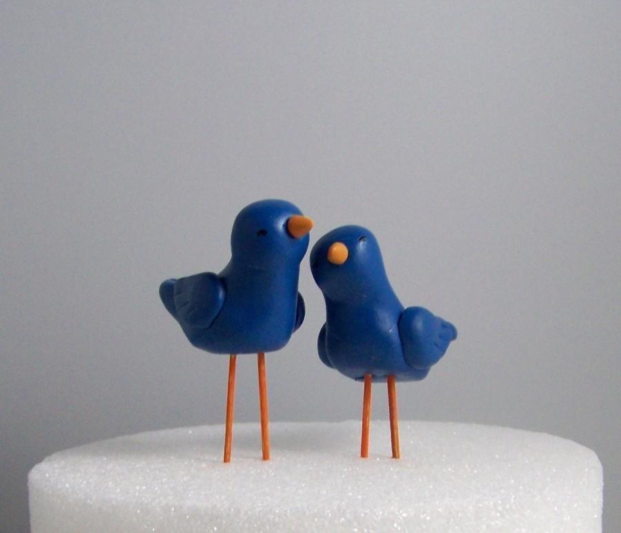 Mariage - Bird Wedding Cake Topper -- Cake or Pie Topper Home Decor - Colors of Choice