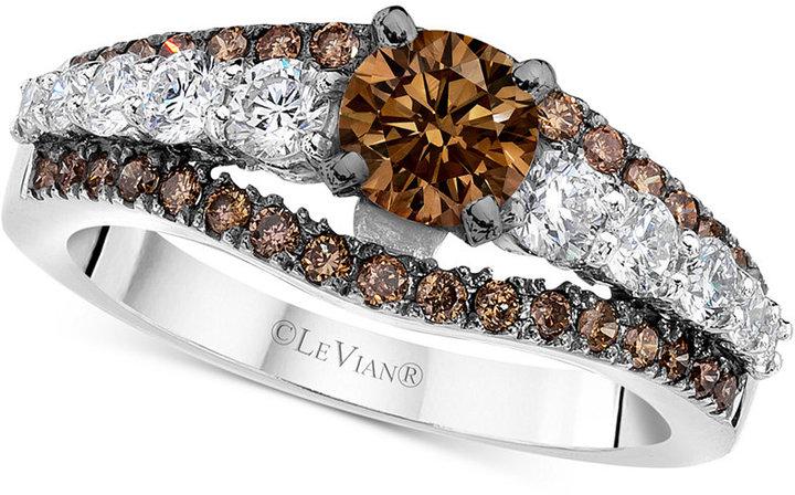 Hochzeit - Le Vian® Engagement Ring (1-3/8 ct. t.w.) in 14k White Gold