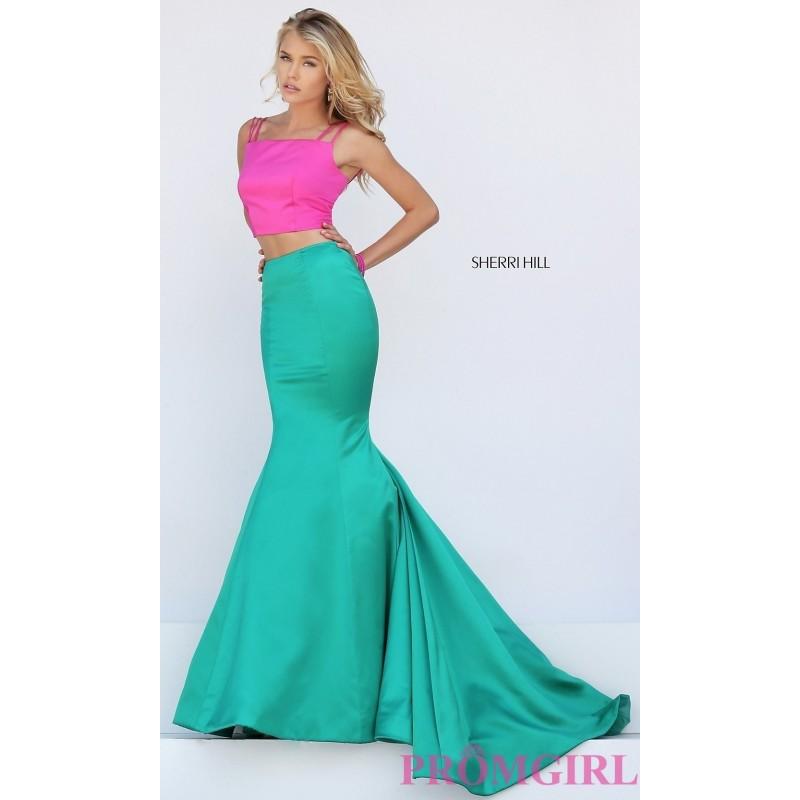 Wedding - Two Piece Sherri Hill Dress with Mermaid Skirt - Discount Evening Dresses 