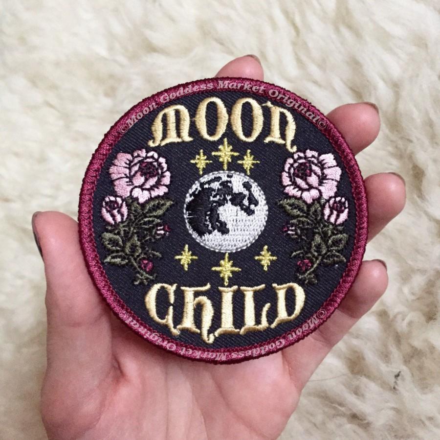 Wedding - THE ONLY & ORIGNIAL Moon Child Moon Goddess Patch! 3" Iron on patch