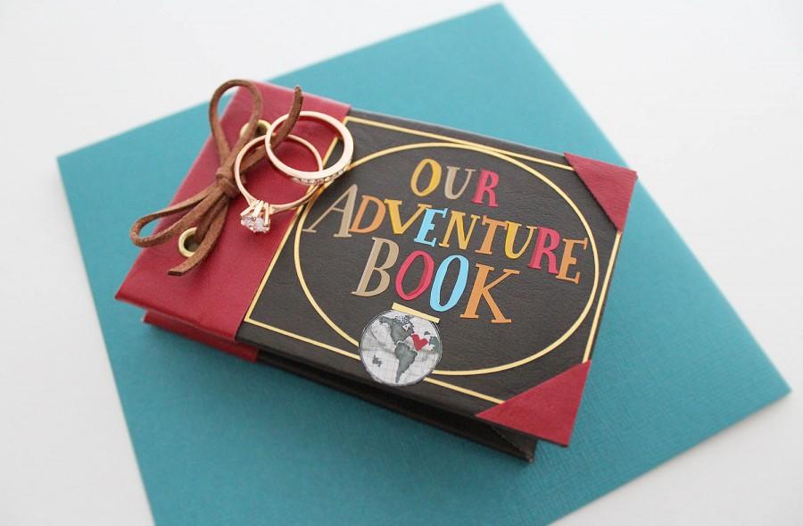 زفاف - Our Adventure Book Engagement Ring Box , Personalized Ring Box , Ring Bearer, Wedding Ring Proposal, Custom Geeky Ring Box