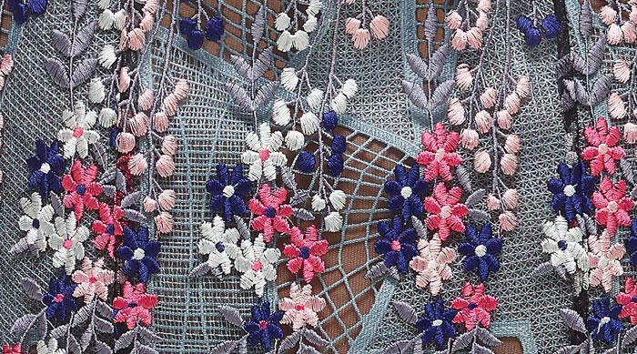 Свадьба - Self Portrait Floral Vine Embroidery Midi Dress