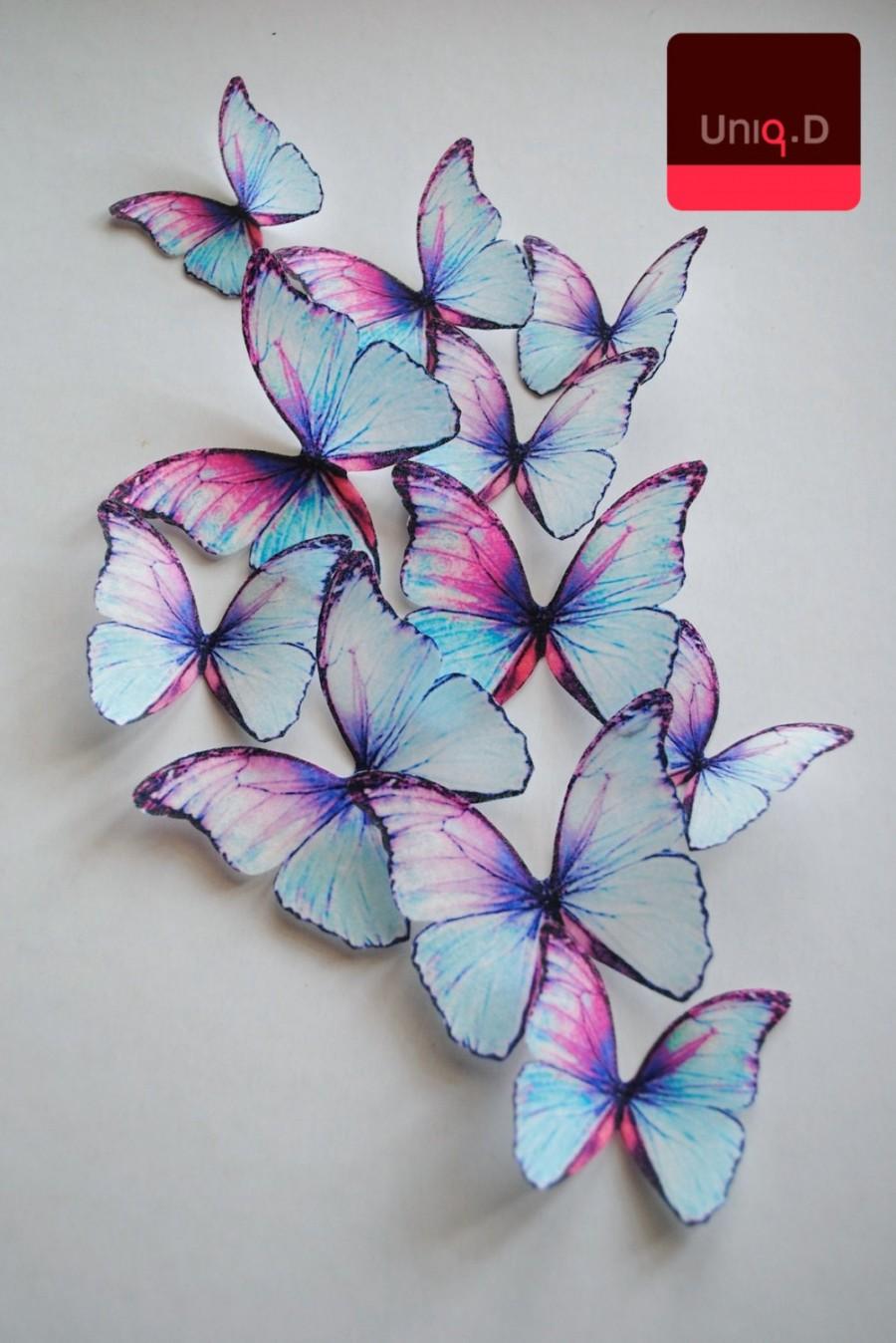 Свадьба - 80 edible frozen butterflies - frozen cupcake toppers - frozen decoration - frozen cake decoration edible butterflies by Uniqdots on Etsy