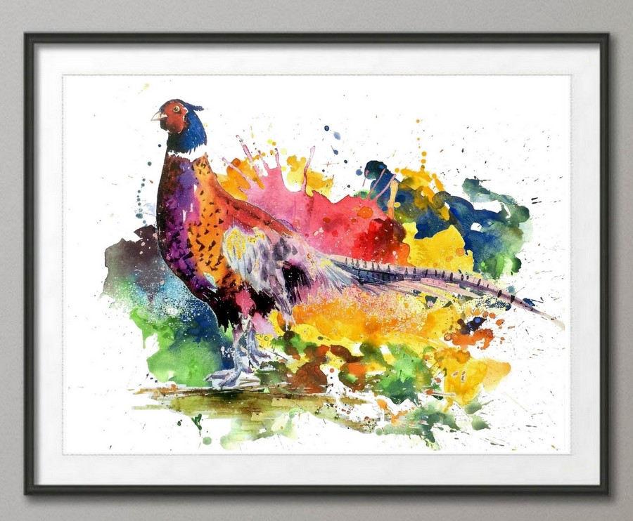 Mariage - Digital Download,Bird Watercolor Painting Art Print - Bird Watercolor - Bird Art - Watercolor Painting - Bird Illustration Print