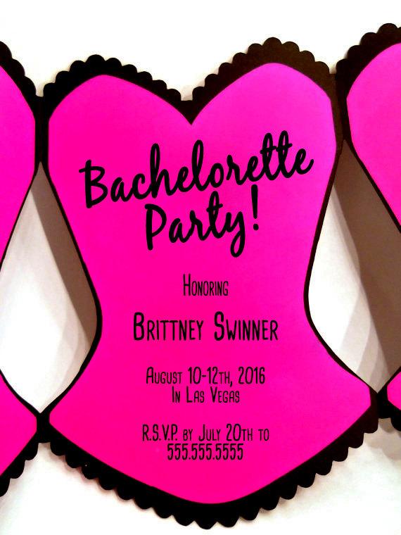Свадьба - Bachelorette Party Invitation, Bachelorette Invitation, Bachelorette Invites, bridal shower invitations - $3.00 USD