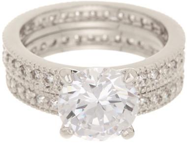 زفاف - Ariella Collection Classic Bridal Ring Set - Set of 2