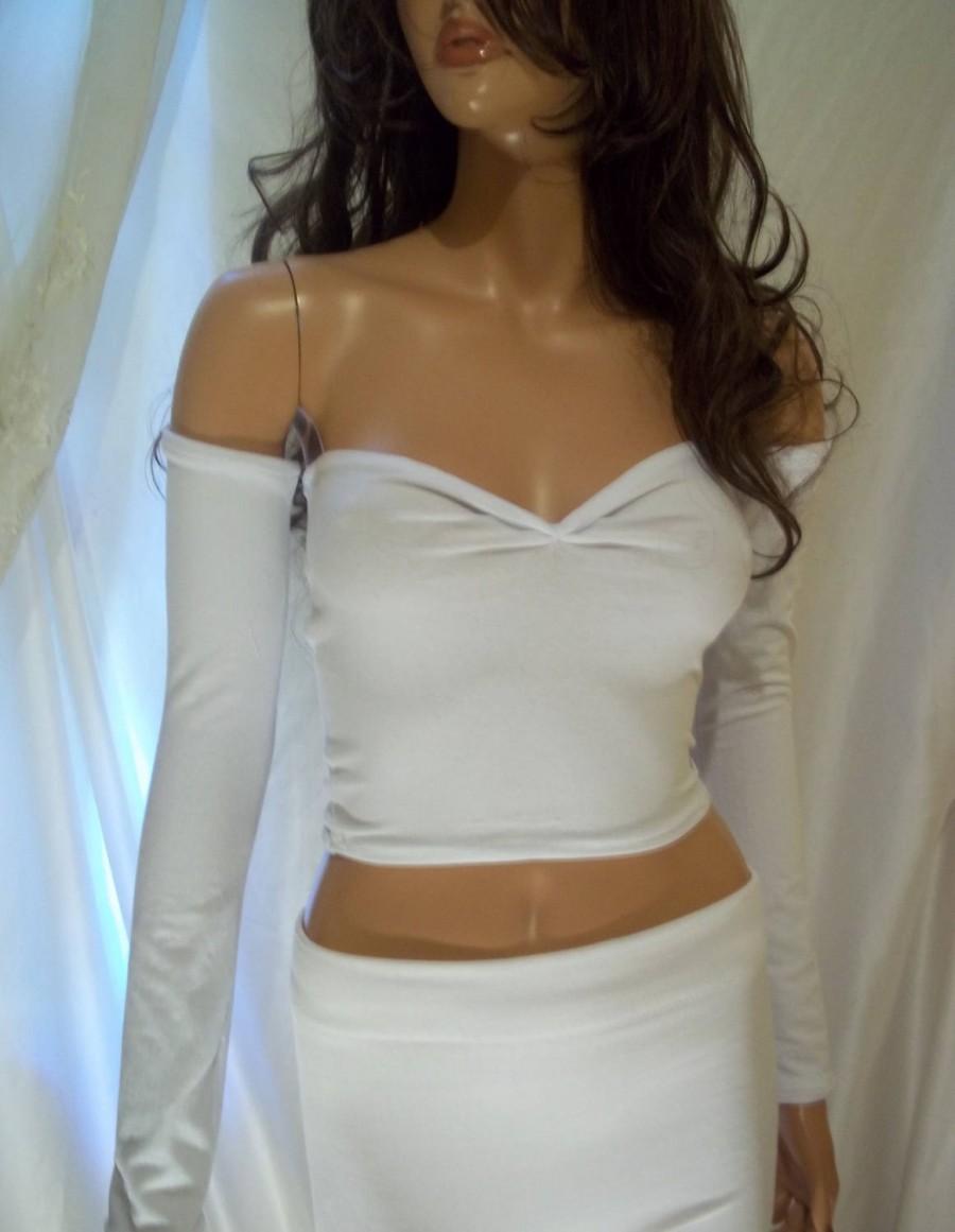 Свадьба - White Off Shoulder Top, White Crop Top, White Strapless Top, Sexy White Top, Sleeveless White Top, Beautiful White Top, Party Top, Prom Top - $28.00 USD