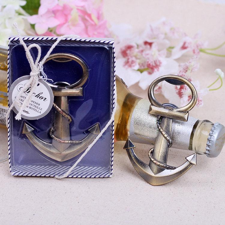 Свадьба - Anchor Nautical Wedding Favor Antique Silver