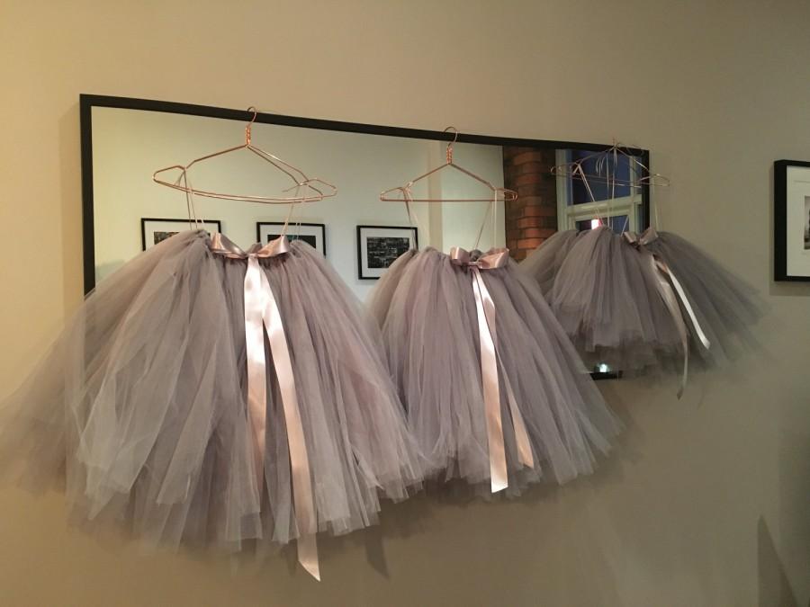 Hochzeit - Flower Girl Tulle Skirt, Bridesmaid Tulle Skirt, Wedding Tulle Tutu, Girls Tulle Tutu, Tutu Skirt, Ballet Tutu