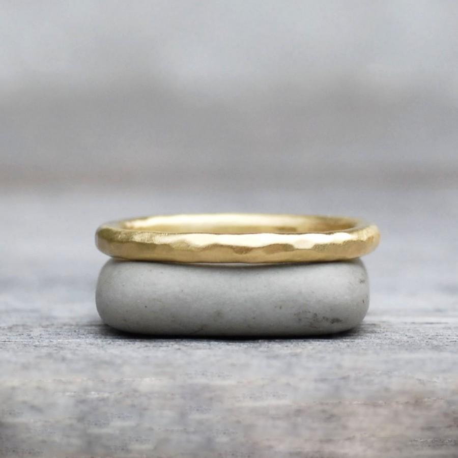 Wedding - Gold Wedding Band - 2mm Gold Wedding Ring - Choose 18k or 14k - Eco-Friendly Recycled Gold