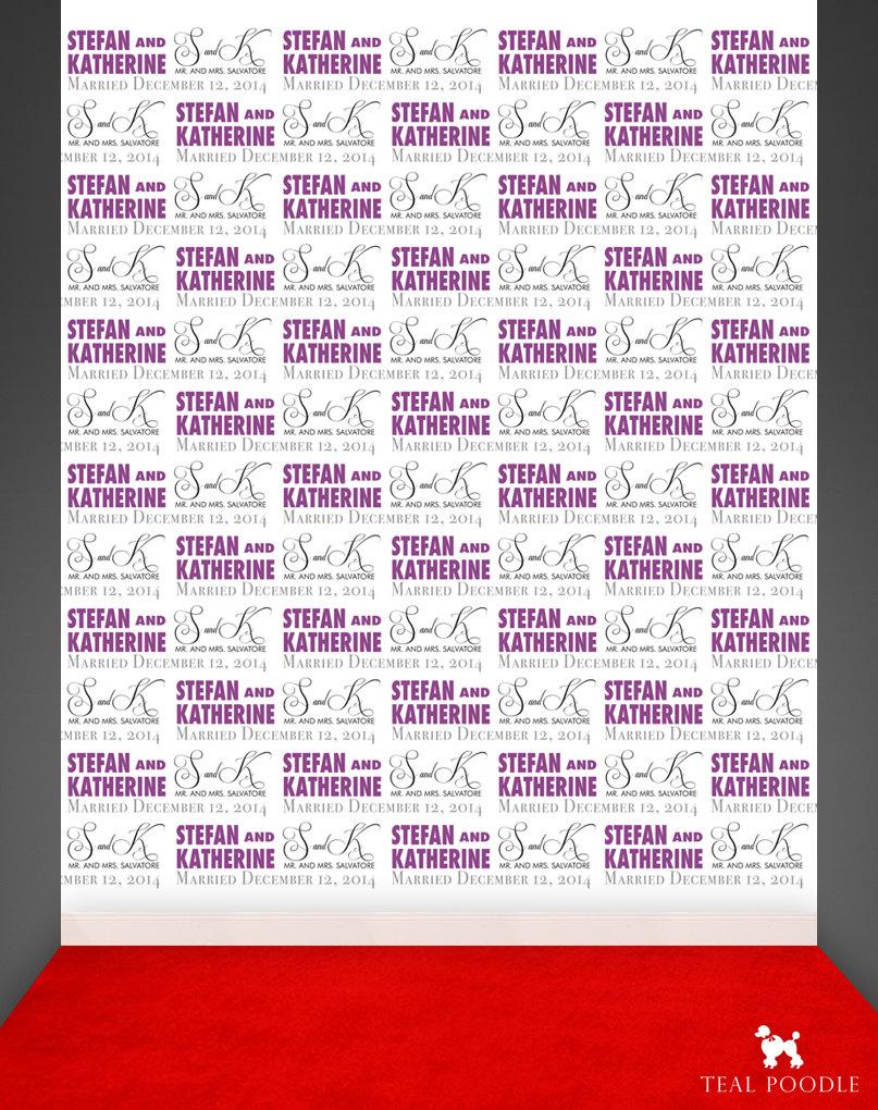 Wedding - Red Carpet Wedding Backdrop - Step And Repeat Backdrop Perfect For Your Wedding Background - Fully Customizable With Bride And Grooms Names