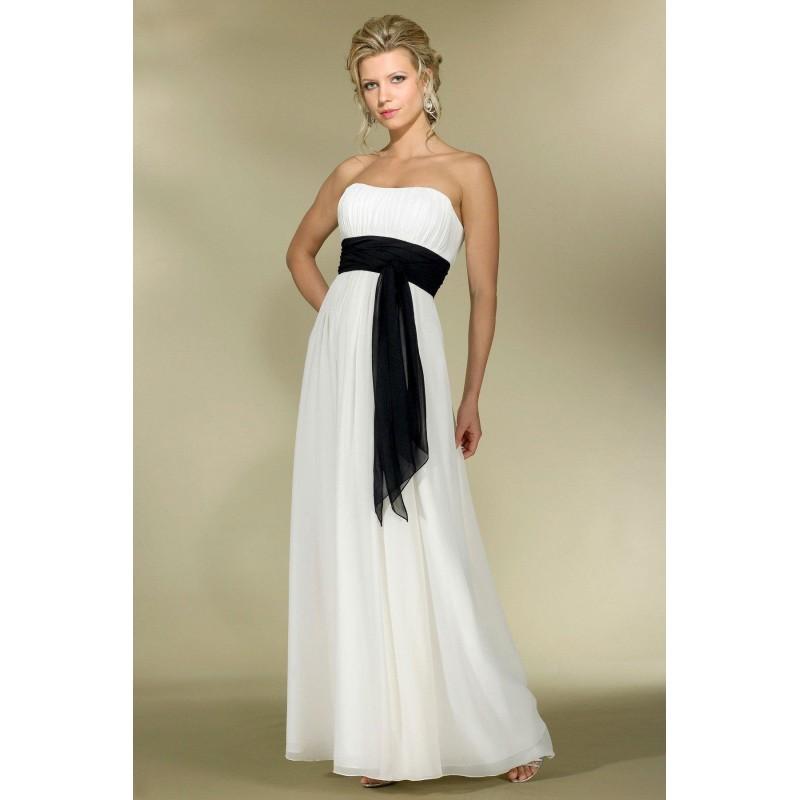 Mariage - Simple A-line Strapless Ruching Floor-length Chiffon Bridesmaid Dresses - Dressesular.com