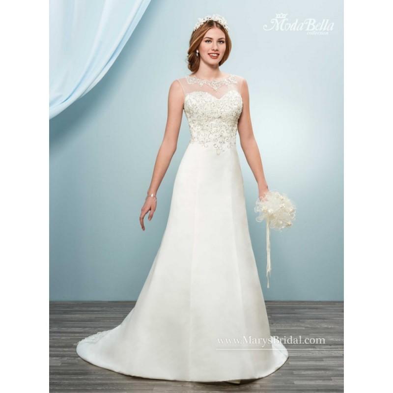 زفاف - Marys Bridal Moda Bella 3Y632 Wedding Dress - Long Illusion, Jewel, Sweetheart A Line Marys Bridal Dress - 2017 New Wedding Dresses