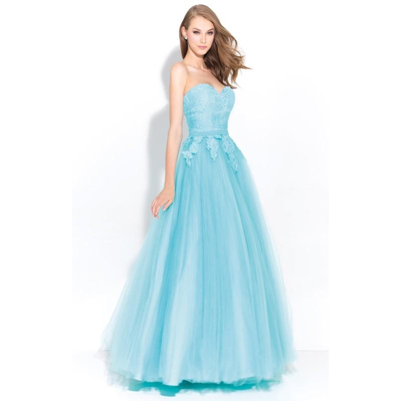 Wedding - Aqua Madison James 17-217 Prom Dress 17217 - Ball Gowns Long Lace Dress - Customize Your Prom Dress