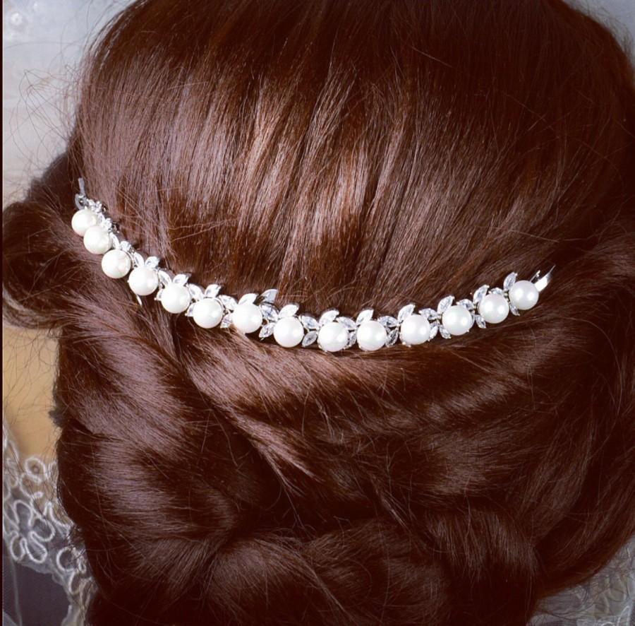 Свадьба - Bridal Comb Wedding Hair comb Crystal PEARL Wedding Hair Accessories   Bridal Comb Wedding Hair comb Crystal PEARL Wedding Hair Accessories
