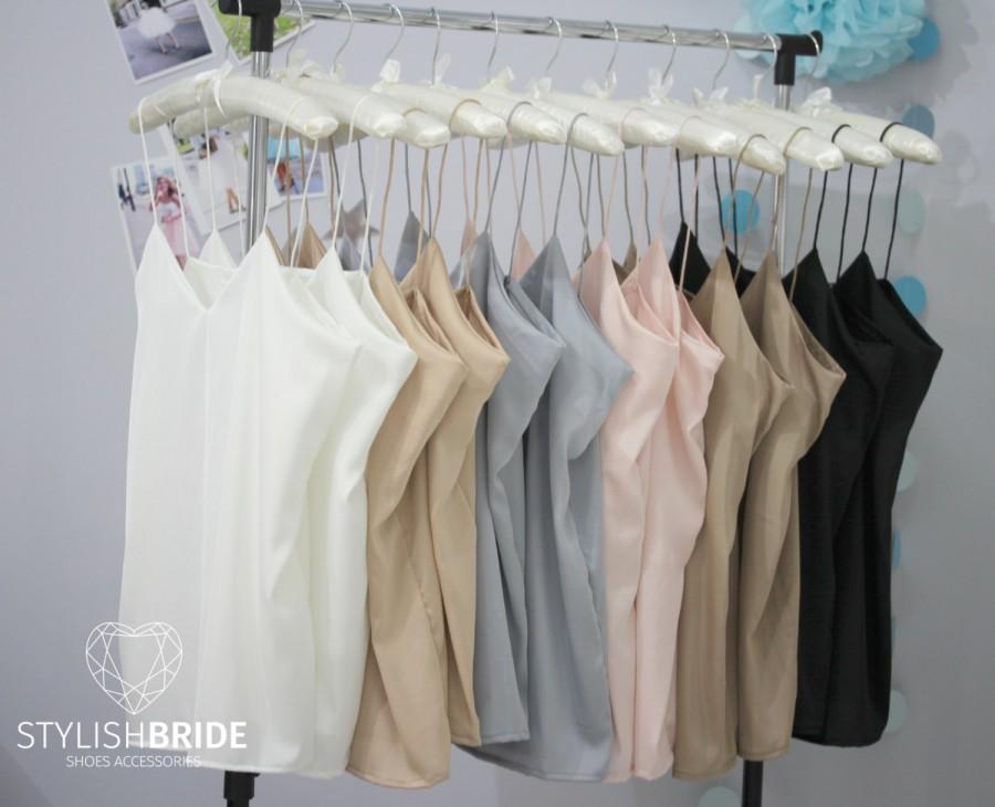 Свадьба - Women's Silk Top 6 colors, Satin Blouse, Tops Sleeveless Vest Tank Camisole, Natural Silk Tank Top, Wedding Silk Blouse, White Bridal Top