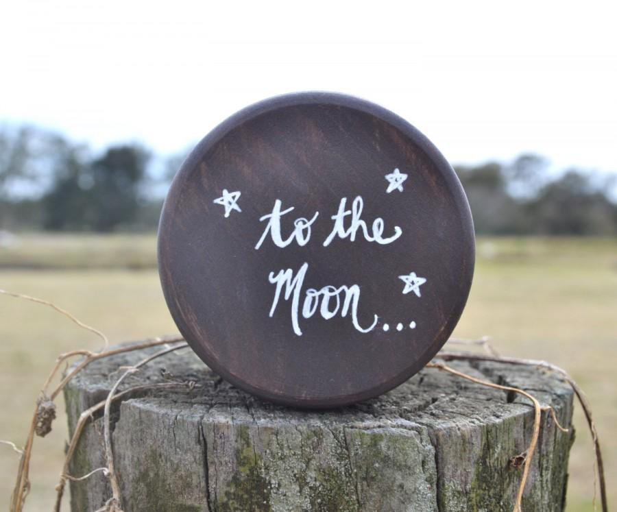 Wedding - Ring Bearer Pillow Box, I Love You To the Moon and Back, Ring Bearer, Trinket Box, Starry Night, Ring Box, Ring Holder, To the Moon