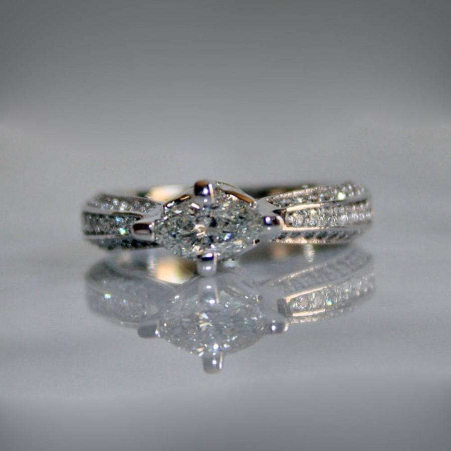 زفاف - Vintage, Princess Crown Ring, Diamond Engagement Ring, Diamond Ring, Bridal Ring, Anniversary Gift, 6,000 Appraisal Included