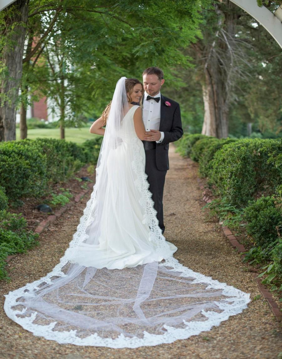 زفاف - Alencon Lace Wedding Veil