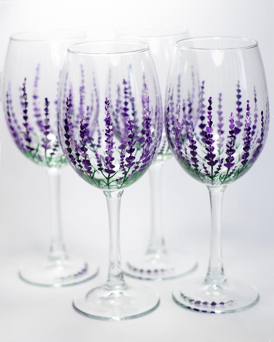 hand painted wine glasses