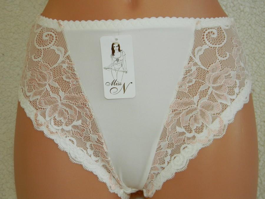 Hochzeit - White lace panties, White lingerie, white underwear, handmade white underwear, bridal underwear, white lace thong, white knickers, honeymoon