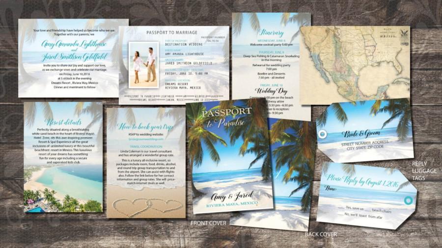Hochzeit - Passport Wedding Invitations Booklets for Destination Weddings 