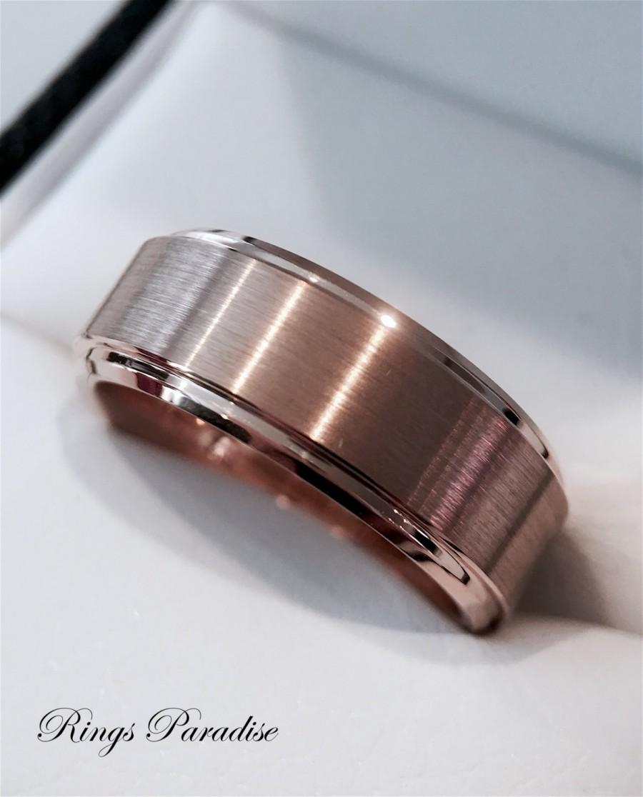 Свадьба - 6-8mm Tungsten Wedding Band Engagement Band,Tungsten Wedding Band Tungsten Rose Gold Promise Rings Mens Band Tungsten Tungsten Carbide Ring 