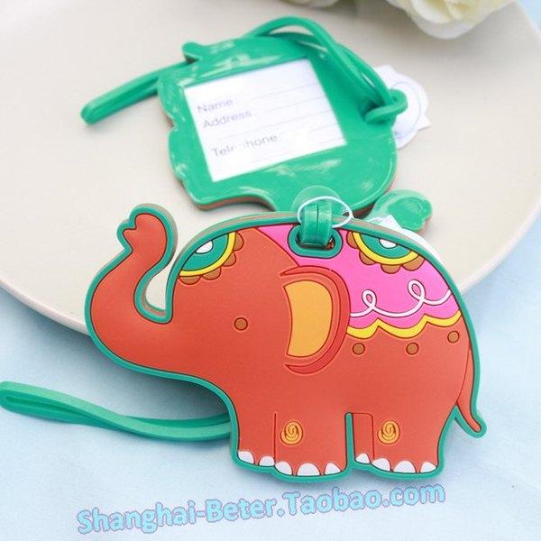 زفاف - Beter Gifts® Thailand Lucky in Love Elephant Rubber #TravelTag Favor BETER-ZH041 # LuggageTag #doorgifts
