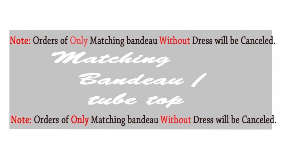 Hochzeit - New Fabric Regular Size Matching Bandeau / Tube Top