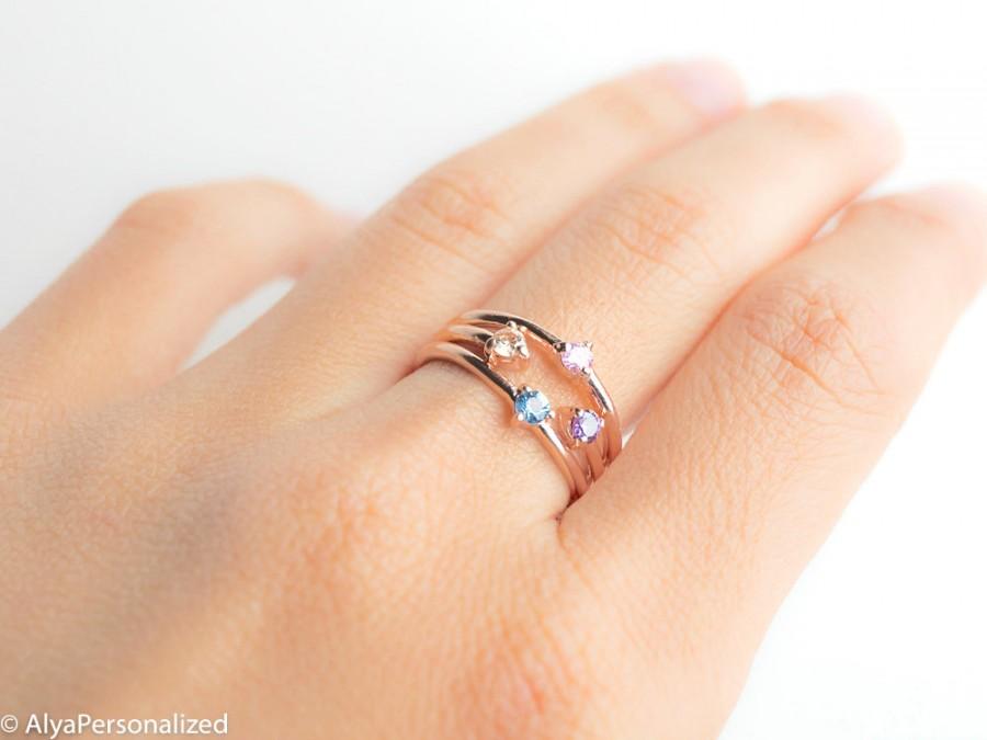 زفاف - Mothers Birthstone Ring - Mothers Rings Birthstones - Birthstone Rings For Mom - Mothers Jewelry - Family Ring - Gift For Mom - Gift