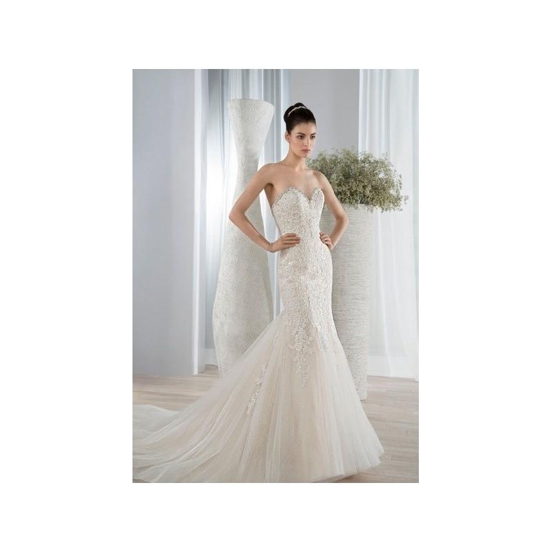 Hochzeit - Vestido de novia de Demetrios Modelo 590 - 2016 Sirena Palabra de honor Vestido - Tienda nupcial con estilo del cordón