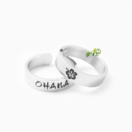 زفاف - Ohana Ring Ohana Means Family Stainless Steel Geek Engagement Ring Geekery Geek Jewelry