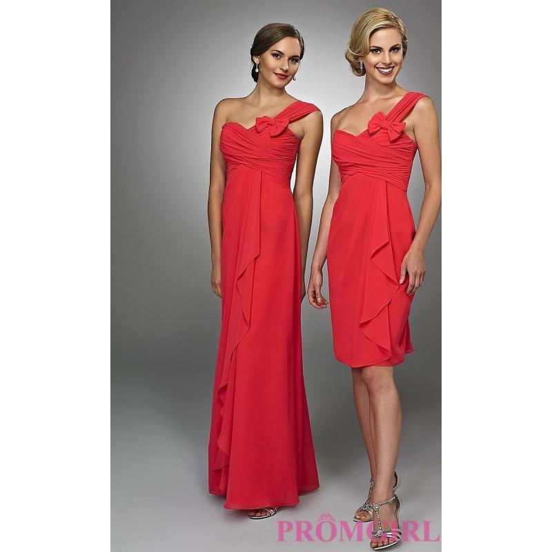 زفاف - Full Length One Shoulder Chiffon Dress - Brand Prom Dresses