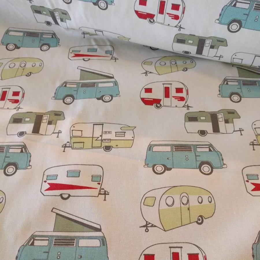 Hochzeit - Fabric by the Yard RV Camping Home Decor, VW Traveler, vanagons, 5th Wheel, Airstream, Motorhome, Graduation Gift, Excursion Trip Present