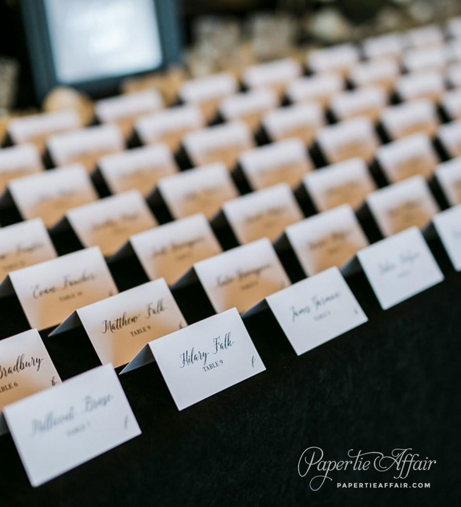 Wedding - Wedding Place Cards, Escort Card Weddings, Tradtional Calligraphy Script, Wedding Table Cards, Custom Place Cards, Seating Chart - Romantic