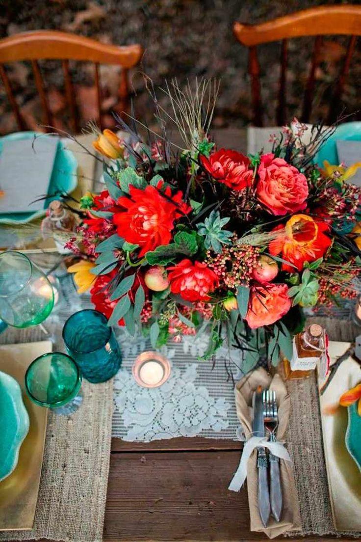 Wedding - Déco De Table Champêtre –18 Idées Pour Une Ambiance Conviviale