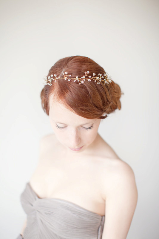 Wedding - Bridal Headband, Bridal Hair Vine, Crystal Headpiece, Bridal Headpiece, Wedding Headband, Crystal Headband, Hair Vine - Untamed