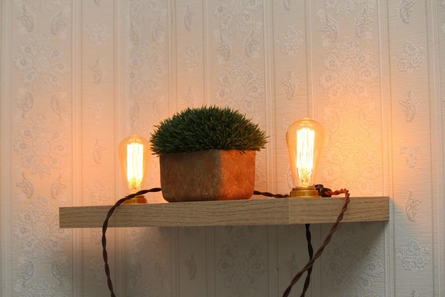 Mariage - Unique lamp shelf, Lamp, Light, Bed Light, Wood Lamp, Lamp-shelf, Sconce, Retro Lamp, Rustic Light