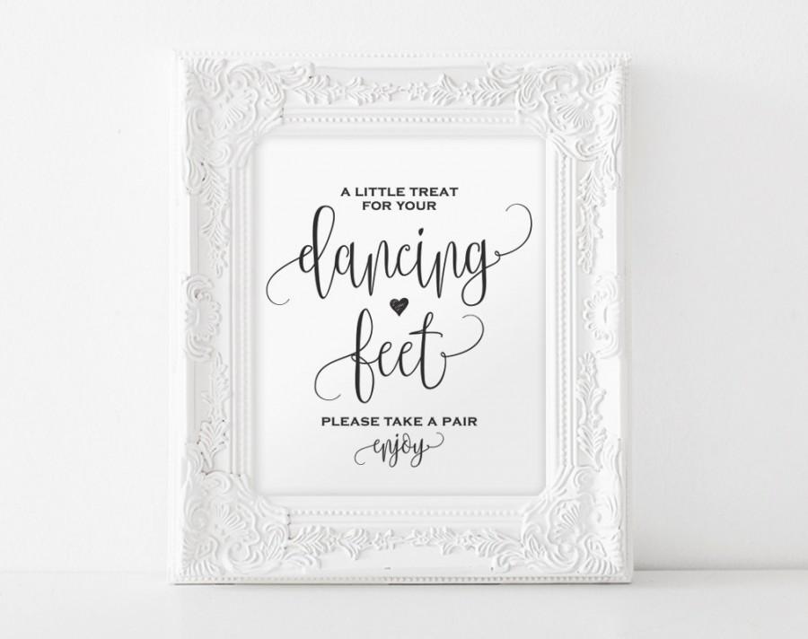Wedding - Dancing Shoes Sign, Dancing Feet Sign, Wedding Dancing Shoes Sign, Wedding Printable, Wedding Sign, PDF Instant Download #BPB203_74