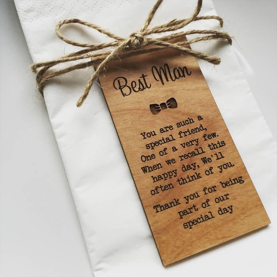 Mariage - Best Man Wooden Place Setting